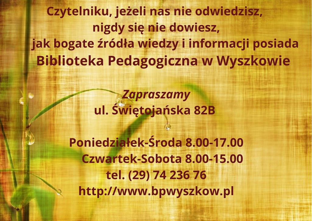 U NAS ZNAJDZIESZ WIEDZĘ I MNÓSTWO INSPIRACJI 01